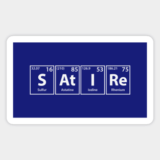 Satire (S-At-I-Re) Periodic Elements Spelling Magnet